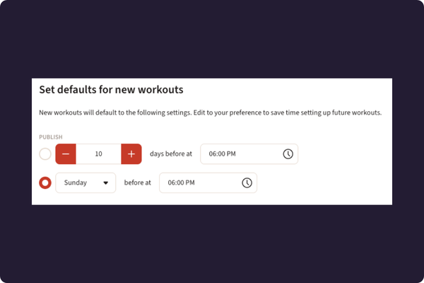 Publish Workouts on a Specific Day of the Week.png